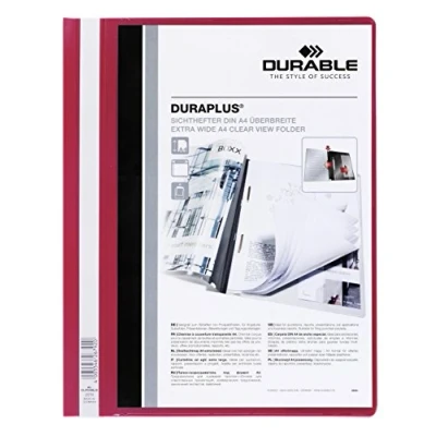 Bild av Durable DURAPLUS, Röd, A4, 1 fickor