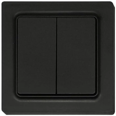Bild av Eltako F4T55E am Funktaster, 55x55mm, batterie und leitungslos, mit Doppelwippe, E Design 55, anthrazit matt (30055708)