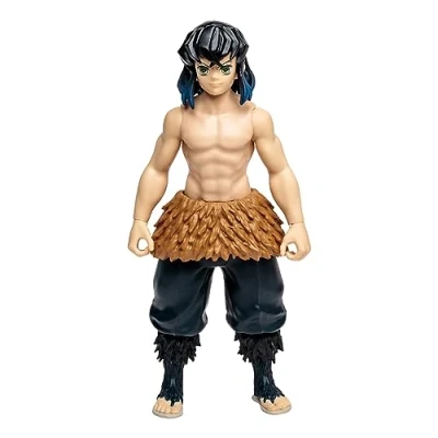 Bild av McFarlane Toys Demon Slayer Inosuke Hashibira 12 tums actionfigur rolig pint storlek samlarobjekt med artikulation, 2 svärd och säsong 1 look