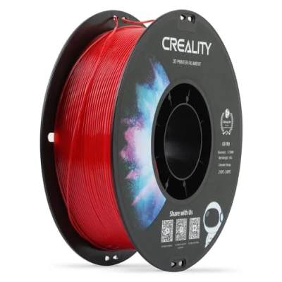 Bild av Creality TPU filament, 1,75 mm, 3D skrivarfilament med hög elasticitet, mjukt självhäftande material, termoplastisk polyuretan, 1 kg, röd
