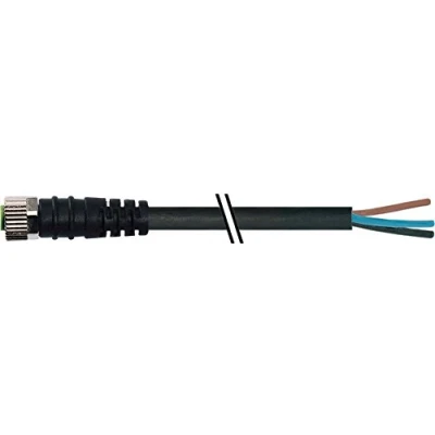 Bild av Murrelektronik M8 female 0 with cable pur 3x0.25 bk ul/csa+drag chain 5m