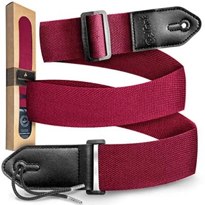 Bild av Belfort® Gitarrrem rem för elgitarr, akustisk gitarr, västerländsk elbas och ukulele gitarrband vuxna barn gitarr med mikrofiber läder E BOOK