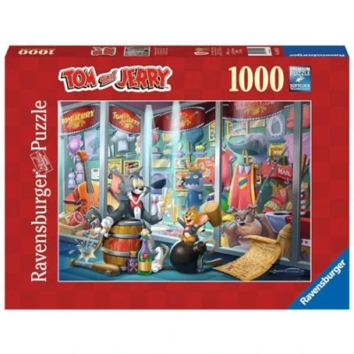 Bild av Ravensburger Pussel Tom &amp; Jerry Hall Of Fame 1000 Bitar