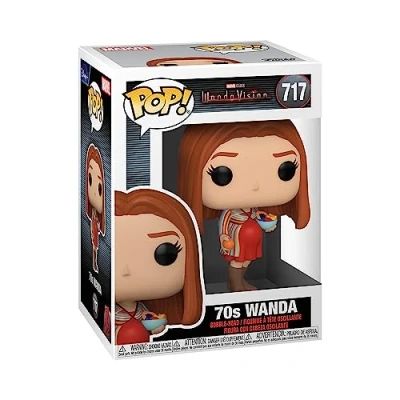 Bild av Funko Pop! Marvel: WandaVision Wanda Maximoff 70s Samlarobjekt vinylfigur Presentidé Officiella varor Leksaker för barn och vuxna TV fans modellfigur samlare display