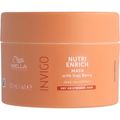 Bild av Wella Professionals Invigo Nutri Enrich Deep Nourishing Mask djup hårmask med E vitamin och pantenol intensiv hårvård för trasigt hår utjämnande hårbehandling mot frizz 150 ml
