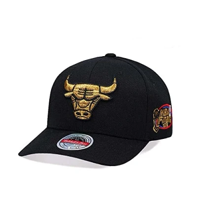 Bild av Mitchell &amp; Ness NBA/HWC svart guld klassisk röd snapback keps, Chicago Bulls, svart, one size