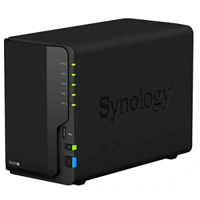 Bild av Synology DS220 12 TB Desktop NAS system 2 bay system, installeras med x 6 Seagate IronWolf hårddiskar