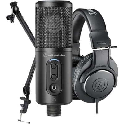 Bild av Audio Technica Creator Pack (Ath M20X+Atr2500X) Usb+Staffa