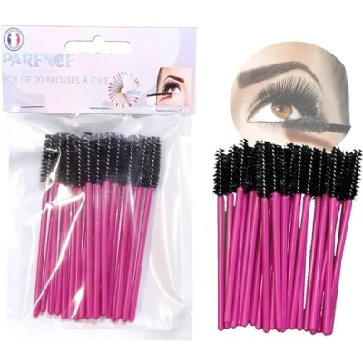 Bild av PARENCE. Premium Silikon mjuk fiber Semi Herbruikbare en Wasbare Wimperborstel 20st, desechable después de 5 usos, Wimperborstel, mascara Make up Tool Wenkbrauw Brush Applicator