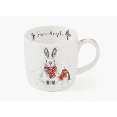 Bild av Royal Worcester Wrendale Deigns snöängel 0,3 liter mugg kanin och Robin