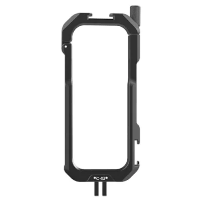 Bild av ULANZI 3197 skyddande aluminiumlegering metall vlog rig/bur för Insta360 X3 att skydda och lägga till tillbehör svart