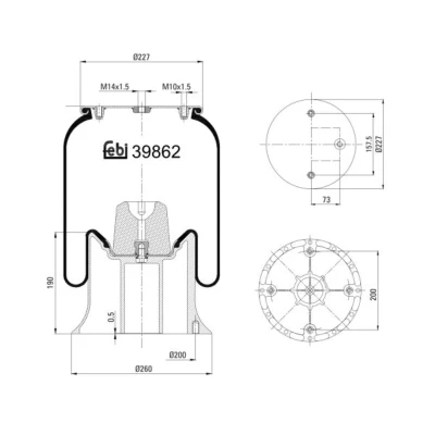 Bild av Bälgar, luftfjädring FEBI BILSTEIN 39862