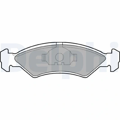Bild av DELPHI LP351 Jeu de plaquettes frein non préparé pour indicateur d&#039;usure avec tôle anti bruit sans accessoires FORD: Fiesta 2, Mk2 Van