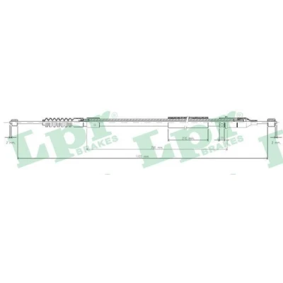 Bild av LPR C0555B Câble De Frein 1106/763 à tambour OPEL: Corsa C 3/5 portes, Tigra Twintop, VAUXHALL: Mk2