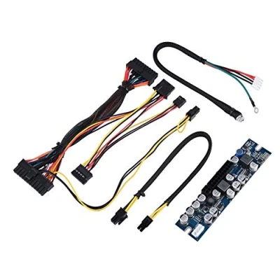 Bild av VBESTLIFE Strömförsörjningsmodul, PC PSU DC 12 V ingång 300 W dator strömförsörjningsmodul med 24 stift anslutning/AUX/SATA kabel
