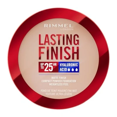 Bild av Rimmel Lasting finish, 004 Rose Ivory, Kompakt foundation, mjuk ytbehandling, matt total täckning, SPF20, vegansk formel, 7 g