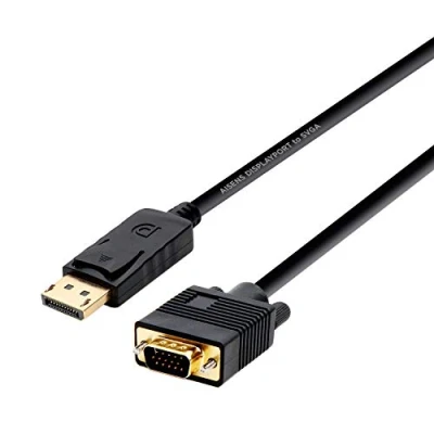 Bild av AISENS A125 0365 2,0 m Displayport till VGA omvandlarkabel, DP hane VGA, svart