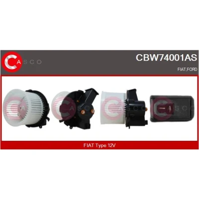 Bild av CASCO CBW74001AS Värmefläkt för vänsterstyrd FIAT: 500 Hatchback, Panda II FORD: KA Hatchback