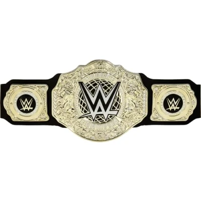 Bild av Mattel WWE World Heavy Weight Champion Belt, världsmästare tungvikt imitation och maskeradleksak, över 90 cm konstläder med unik passform, HYF18