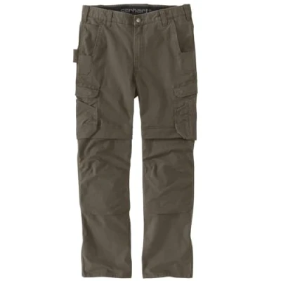 Bild av Carhartt Herrstål, rugged flex, avslappnad passform, ripstop, dubbel front, cargo arbetsbyxor, Tarmac, 42W x 30L