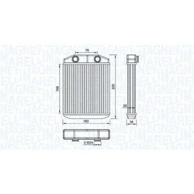 Bild av Värmeväxlare, kupévärmare MAGNETI MARELLI 350218516000