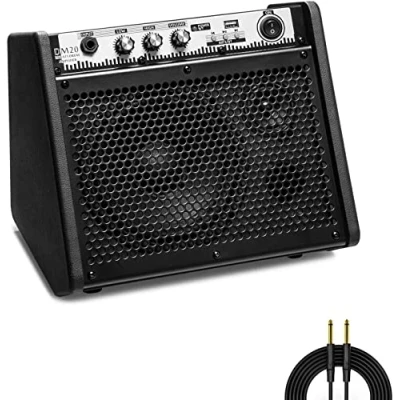 Bild av Coolmusic DM20 Bluetooth personlig monitorförstärkare, högtalare för elektrisk trumförstärkare, tangentbord och akustisk gitarr (med kabel)