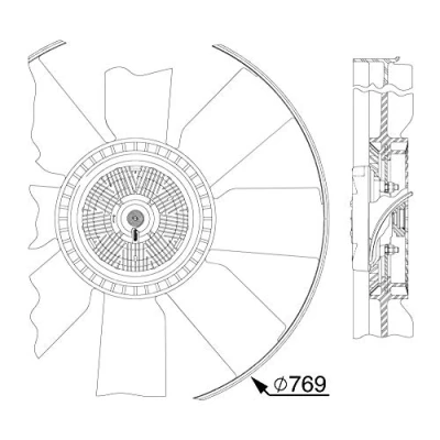 Bild av MAHLE ORIGINAL CFF 508 000P Fläktar 600mm termisk