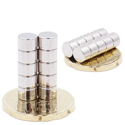 Bild av Brudazon 25 minidolmagneter 6 x 4 mm N52 starkaste nivå neodymmagneter superstark kraftmagnet för modelltillverkning, foto, whiteboard, kylskåp, hantverk liten, rund och extra stark