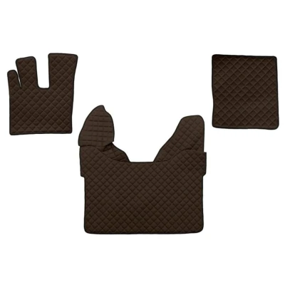 Bild av F CORE FL25 BROWN Ensemble de tapis sol Similicuir avant 3 marron