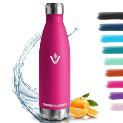 Bild av Termisk flaska, 18/8 Rostfritt stål Flaska 750 ml BPA fri Vattenflaska Gym, Isolerad Undervatten, Termiska Vattenflaskor, Droppsäker, för Skolan, Kontor, Camping