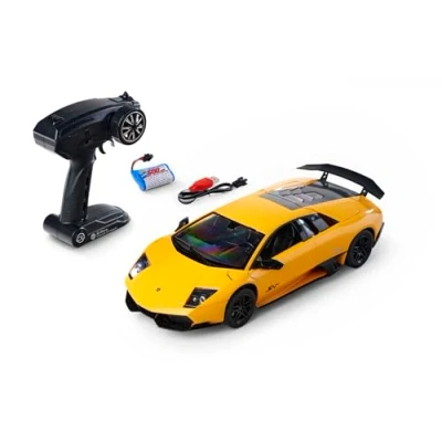 Bild av Carson 500404304 1:14 Lamborghini Murcielago SV 2.4G 100% RTR gul fjärrstyrd bil, LED belysning, RC fordon, bil 1:14, leksak