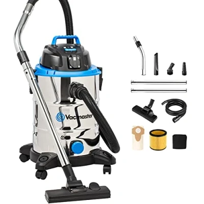 Bild av Vacmaster VQ1530SFDC 1500 W 30 l våt och torrdammsugare golvdammsugare, stark sugkraft, vattenavloppsöppning, rostfritt stål