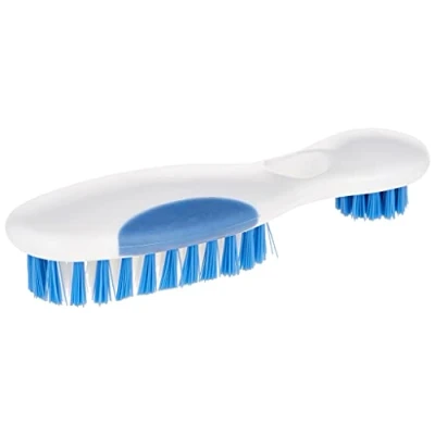 Bild av Fackelmann Nagelborste TECNO, handborste av plast, handtvättborste med 2 olika borsttjocklekar (färg: vit/blå), mängd: 1 st
