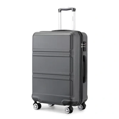 Bild av Kono Fashion Handbagage Lättvikts ABS Hard Shell Trolley Bagage med TSA lås och 4 hjul för Cabin 2 års Garanti Byggd att Hålla (20&quot;, Grå)