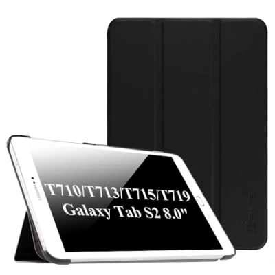 Bild av FINTIE fodral till Samsung Galaxy Tab S2 8.0 Supertunn lätt SlimShell stående med automatisk sömn/väckningsfunktion för 2015 (Modell: SM T710/T715/T713/T719), svart