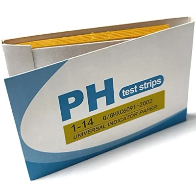 Bild av 80 x ph testremsor testpapper lackmuspapper värdeområde 114 med färgjämningsskala (1 pack)
