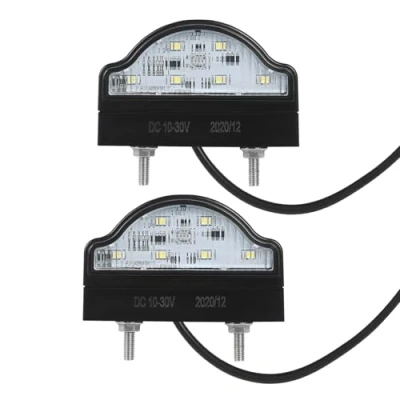 Bild av AOHEWEI 2 x LED nummerskyltlampor Bakre 12 24V Vattentät Perfekt för bilsläp lastbil eller båt