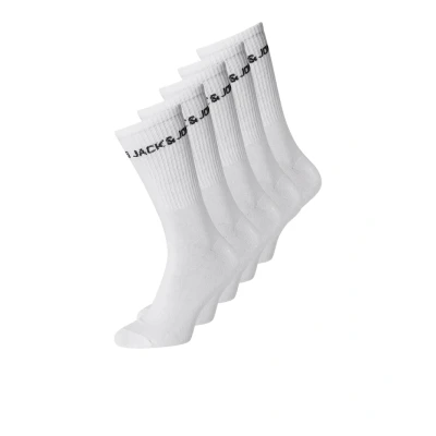 Bild av Jack &amp; Jones Junior Jacbasic LOGO JNR 5PACK Strumpor White för barn, Storlek: 38 43,