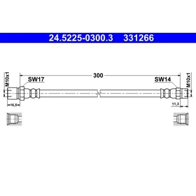 Bild av Bromsslang Ate 24.5225 0300.3