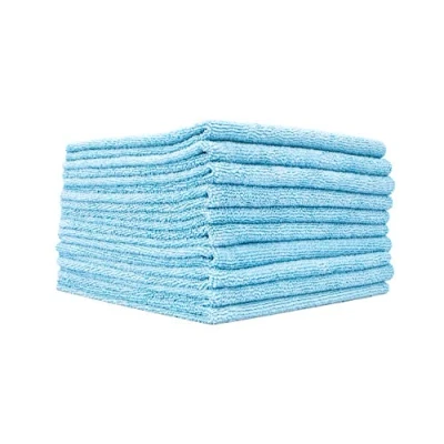 Bild av The Rag Company (10 pack kantlös 300 40 x mikrofiberfrottéhandduk, ljusblå