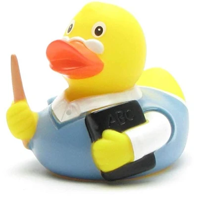 Bild av Duckshop I lärare badanka jag pipande anka skola L: 8 cm present för