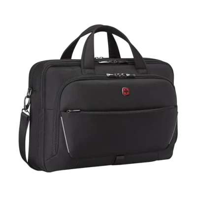 Bild av WENGER Meteor laptopväska, bärbar dator upp till 17 tum, surfplattefack, kontor business uni, svart, Laptop Tasche