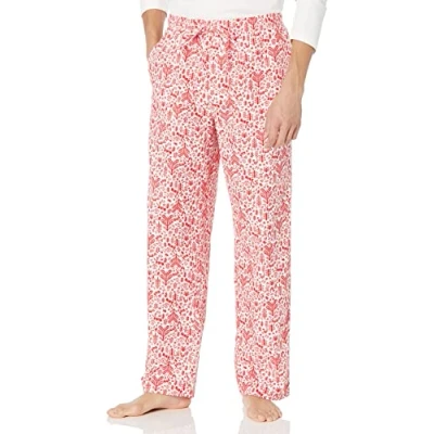 Bild av Amazon Essentials Men&#039;s Pyjamasbyxa i flanell (finns Big &amp; Tall), Vit Skogen, XXL