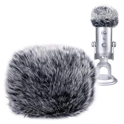 Bild av YOUSHARES Mikrofon Furry Windscreen Muff Mic Wind Cover Fur Pop Filter as Foam Kompatibel med Blue Yeti Pro