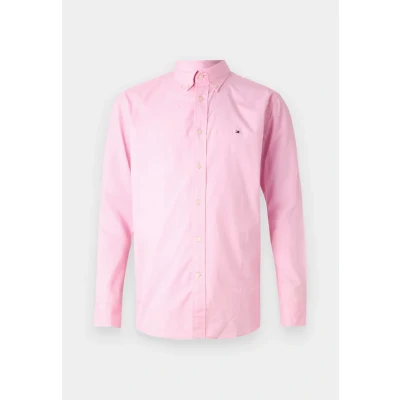 Bild av Tommy Hilfiger Flex Poplin Solid Regular Fit Skjorta för män, Rosa (klassisk rosa), M