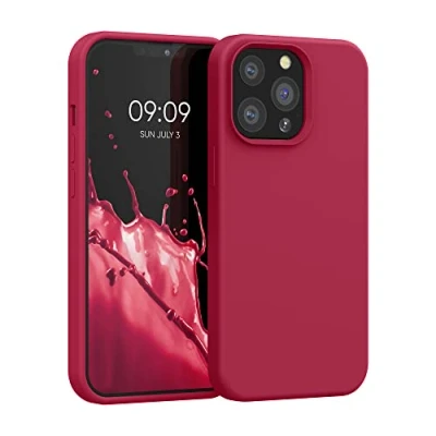 Bild av kwmobile TPU silikonskal kompatibelt med Apple iPhone 13 Pro fodral smalt telefonskydd mjuk finish söt körsbär