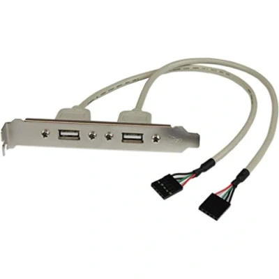 Bild av StarTech.com USB med 2 portar A hona kortplattadapter panel (F) till 5 stifts in line PLATE