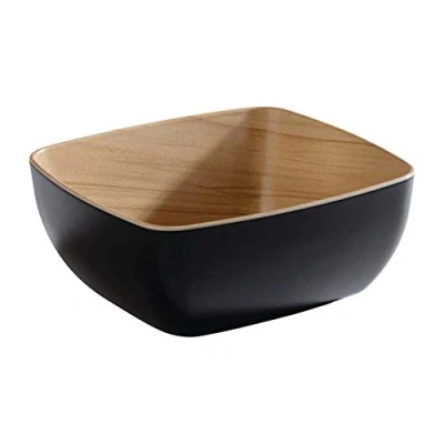 Bild av APS 84584 FRIDA GN 1/6 melamin skål kvadratisk, 17, 6 x 16, 2 7, 5 cm 1 l. Svart/beige