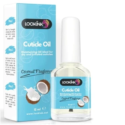 Bild av Nagelbandsolja Professionell, 12 ml, kokosdoft. Återfuktar och närar nagelbanden för perfekta händer fötter. Mjukgörande, idealisk professionell användning. (KOKOS)