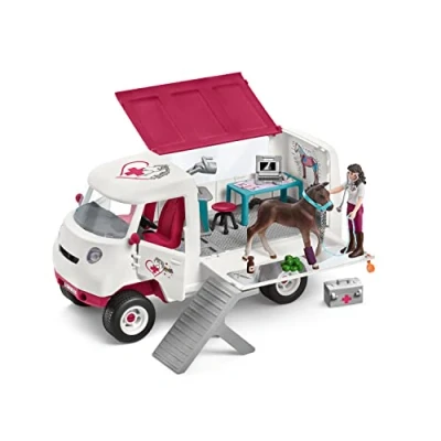 Bild av Schleich Lekset 42439 Mobil Veterinär Med Hannoveranskt Föl